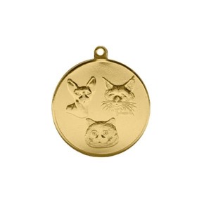Медаль наградная  "Кошки"