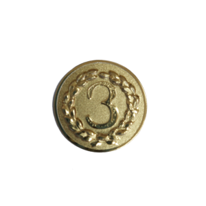 Эмблема с призовым местом, 25 мм, бронза, металл б/к